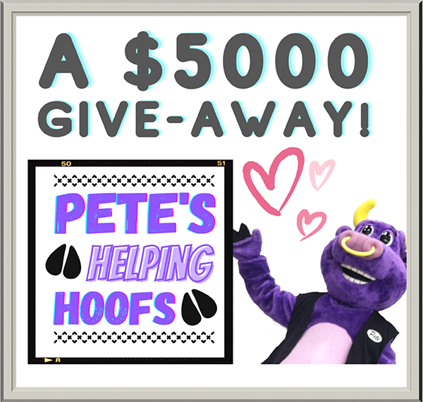 Enter Pete the Bull's $5,000 Giveaway